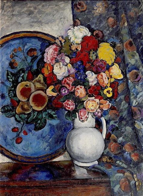 Stillleben Blumen In Einer Vase Mit Tablett Ilja Maschkow Gemälde Mit