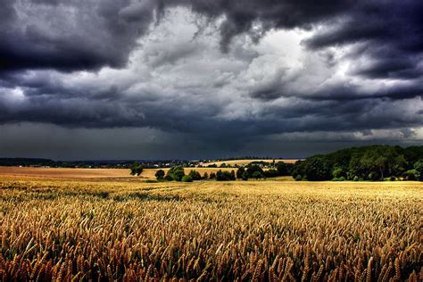Storm Clouds Over Wheat Field By Imaginaryfriend Redbubble