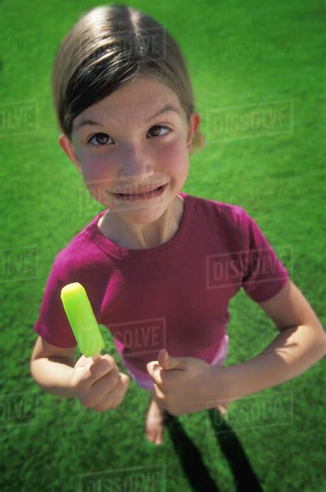 Girl With Popsicle Stock Photo Dissolve