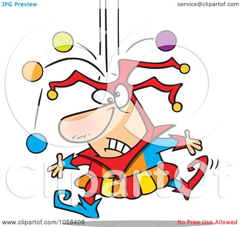 Royalty Free Vector Clip Art Illustration Of A Cartoon Joker Dropping