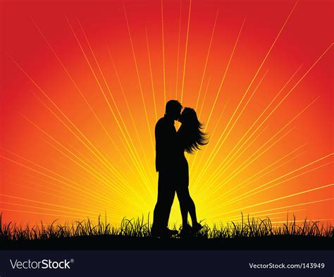 Kissing Couple Royalty Free Vector Image Vectorstock