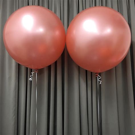 Giant Jumbo Latex Balloon 90cm Round - Rose Gold - Balloons4you - New Zealand Party Decoration ...