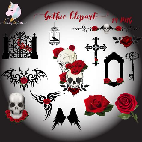 Gothic Clipart Illustrations Creative Market