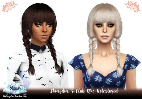 Shimydim Leahlilliths Maeve Hair Retextured Sims 4 Hairs Vrogue
