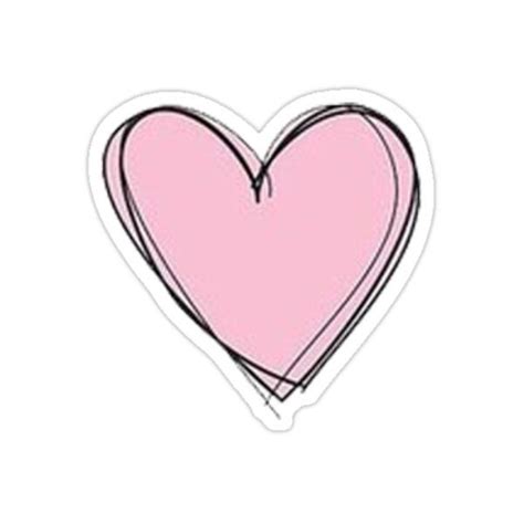 Pink Heart Sticker By Almendes In 2021 Heart Stickers Paper Hearts