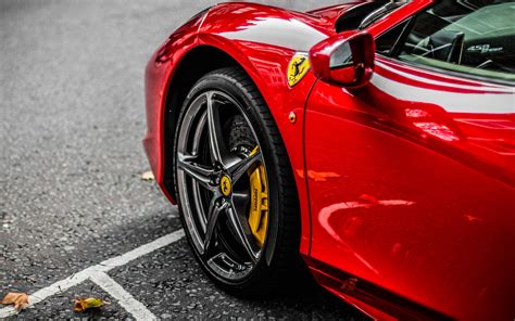 Download 3840x2400 Wallpaper Red Supercar Ferrari Wheel