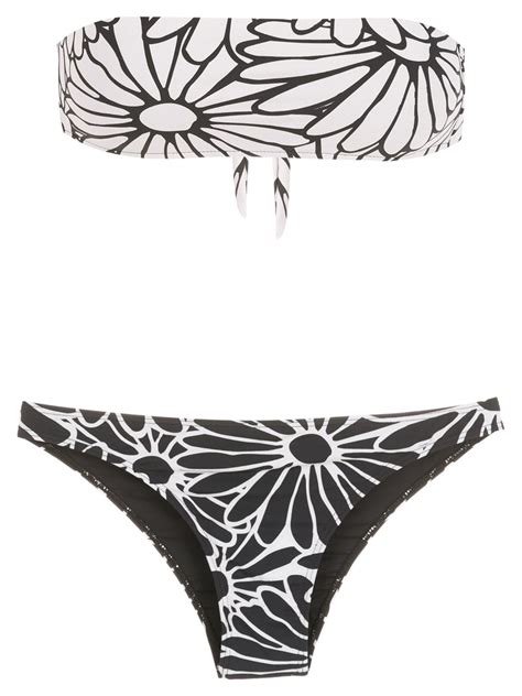 Osklen Floral Print Bandeau Top Bikini Set Farfetch