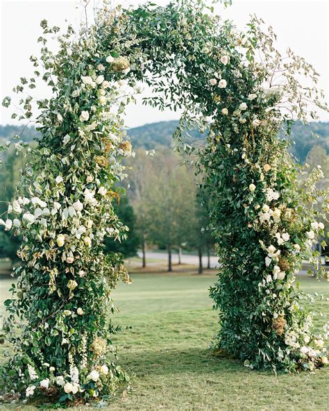 One Couples Elegant Lakeside Wedding In South Carolina Floral Arch