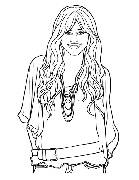 Disney hannah montana coloring sheetfree disney coloring pages which want i share today that is disney hannah montanah. Hannah montana coloring pages to download and print for free