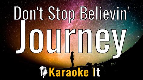 Dont Stop Believin Journey Karaoke Version 4k Youtube