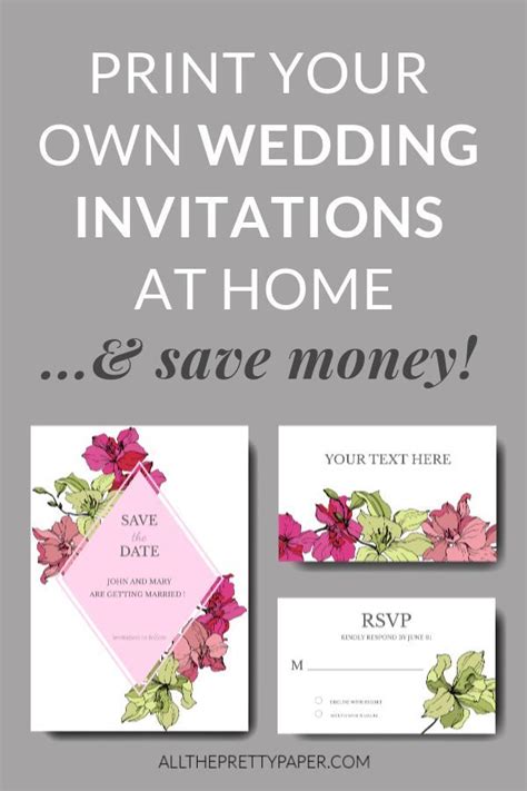 Maybe you would like to learn more about one of these? Print Your Own Wedding Invitations At Home - An Easy Guide | Printable wedding invitations ...