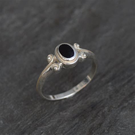 Ladies Whitby Jet Ring Abbey Jet Whitby Jet Jewellery