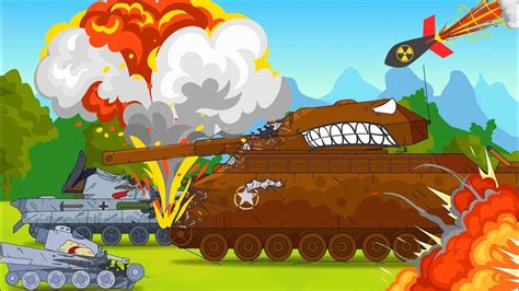 Serangan Tank Yang Berani Kartun Tentang Tank Dunia Tank Kartun Anak Monster Truck Mobil