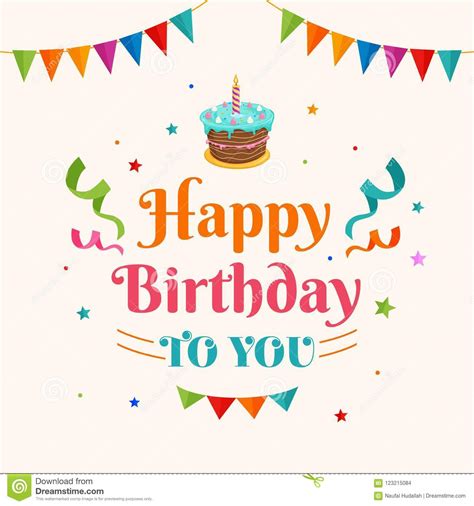 Creative happy birthday art vector birthday cake wordart happy birthday birthday candles posters happy birthday trend design. Happy Birthday To You Background Vector. Birthday Cake ...