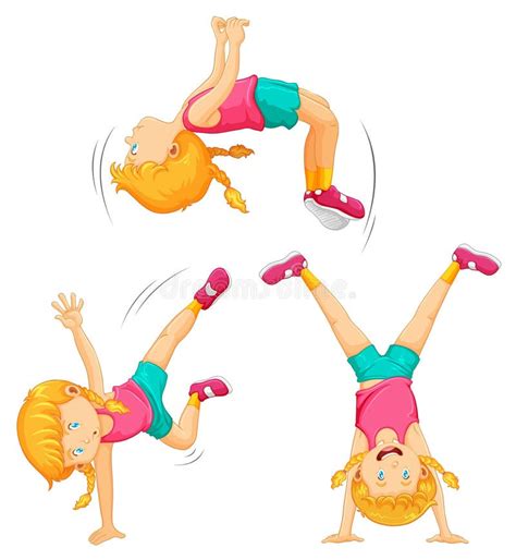 An Energetic Girl Work Out Stock Vector Illustration Of Girl 115348405