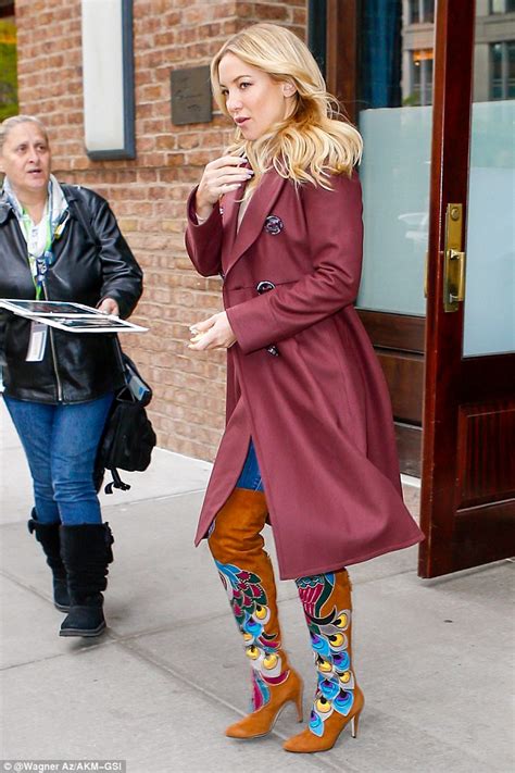 Kate Hudson Puts Her Best Foot Forward In Quirky Thigh High Boots
