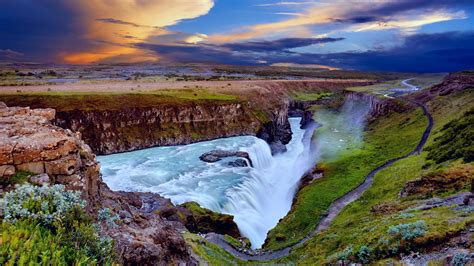 Gullfoss Waterfall Golden Falls Reykjavík Foto Wegbeschreibung