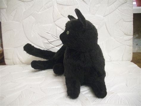 Realistic Black Plush Cat Etsy