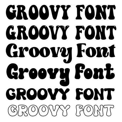 Groovy Font Bundle Retro Alphabet Svg Vintage Font Groovy Alphabet