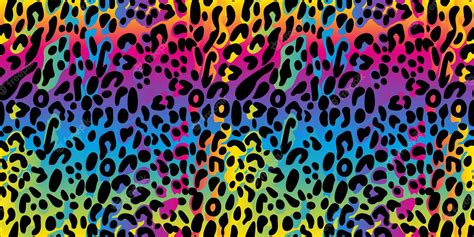 Premium Vector Rainbow Leopard Seamless Pattern Colorful Neon Vector