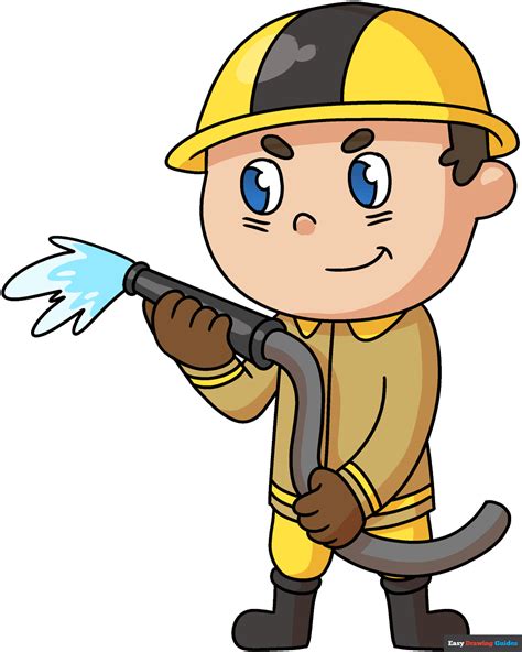 How To Draw A Firefighter Really Easy Drawing Tutorial