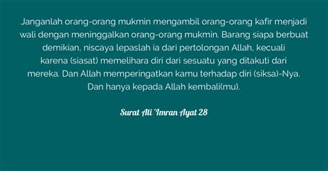 Surat Ali Imran Ayat 28