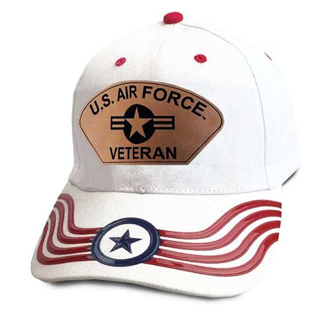 Us Air Force Veteran Hat With Custom Leather Patch
