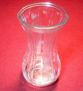 Hoosier Glass 4089 B Large Clear Ribbed Vase On PopScreen