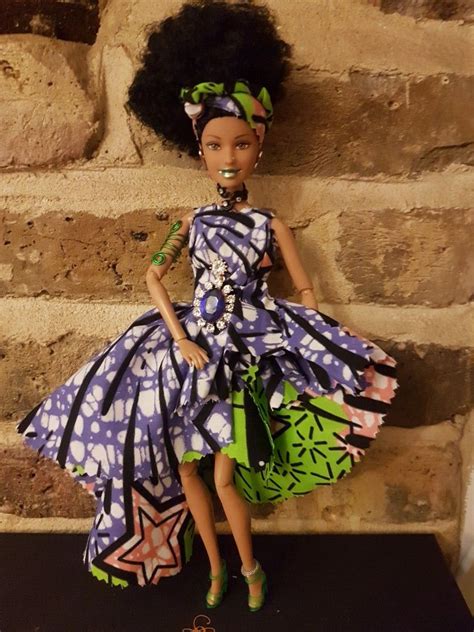 Beautiful Black Barbie Doll With Handmade Clothes By Tafari Jewellery