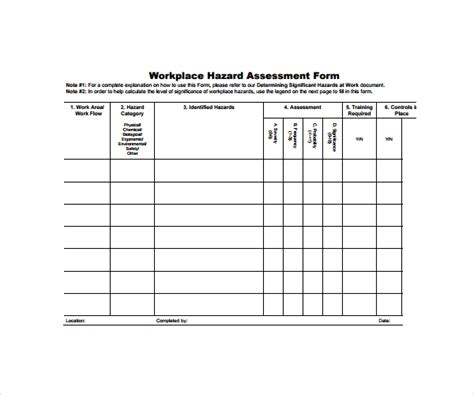 Free 8 Sample Hazard Assessment Templates In Pdf Ms Word