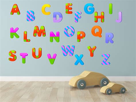 Bright Alphabet Letters Kidz N Clan Decor Wall Stickers