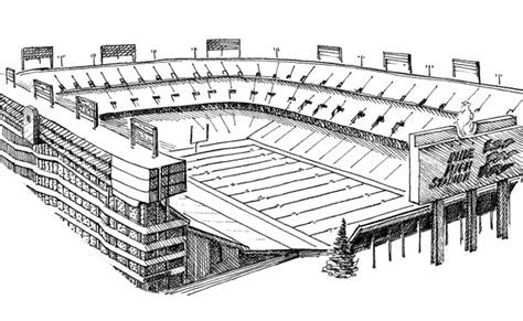 How To Draw A Football Stadium Step By Step Soccer Stadium Drawing