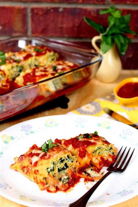Spinach And Ricotta Cheese Lasagna Roll Ups My Cooking