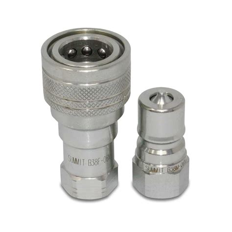 38 Npt Iso 7241 B Quick Disconnect Hydraulic Coupler Set