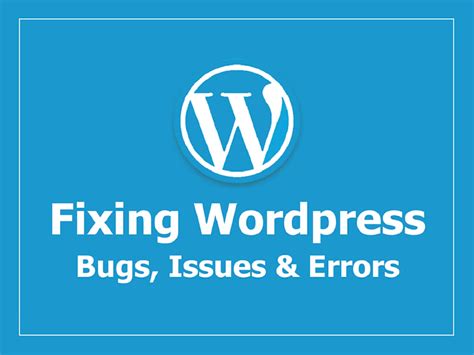 A Bug Fix For Your Wordpress Website Upwork