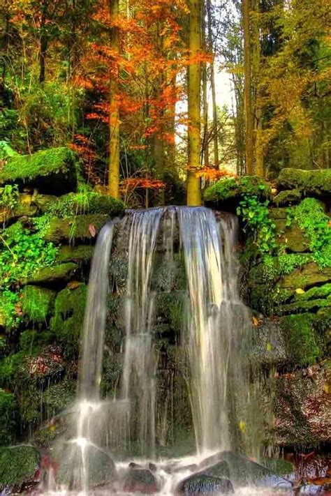 Autumn Waterfall North Carolina Photo Via Lisa Beautiful Waterfalls