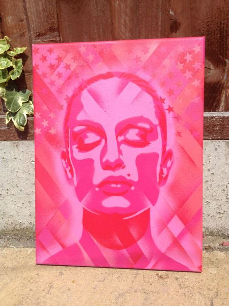 Painting Of Models Face Stencils And Spraypaints On Canvas Skin De Abstract Graffiti Pinklion