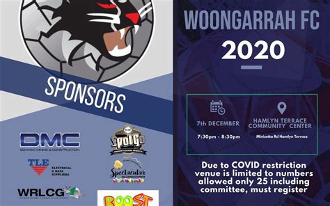 2020 Agm Reminder Woongarrah Wildcats Football Club
