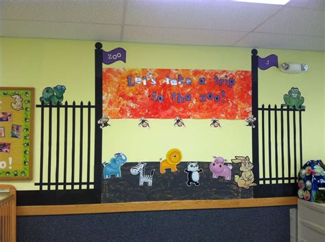 I recall seeing a guy on youtube using gorilla glue (in place of mortar) for his cinder block wall…and apparently it works quite well. Zoo-themed classroom large wall display | Zoo crafts ...