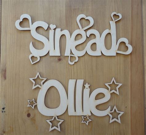 Personalised Wooden Name Plaques Wordsletters Walldoor Artcraftsign