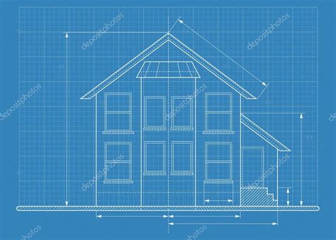 Technical Drawing House Blueprint Stock Vector Image By ©quarta 117165394