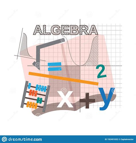 Algebra Concept Design Vector Illustration Decorative Design Stock