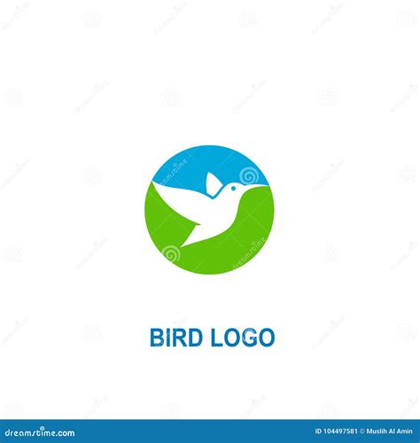 Bird Icon Logo Circle Logo Design Stock Vector Illustration Of