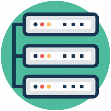 Computer Server Data Center Database Network Server Server Rack Icon