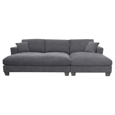 Valen Linen Fabric 2 Seater Corner Sofa With Right Hand Facing Chaise