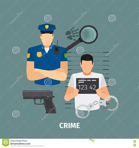 Law concept with crime stock vector. Illustration of france - 76237526