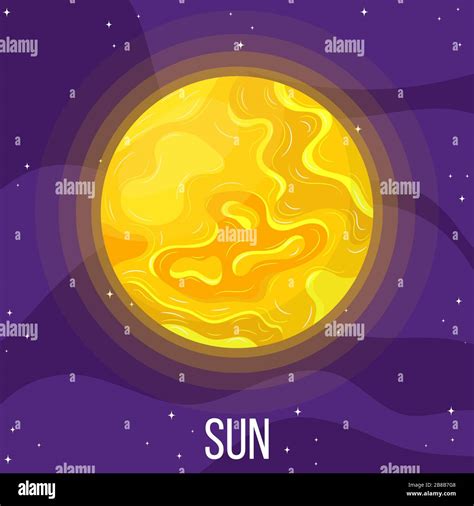 Planeta Sol En El Espacio Universo Colorido Con Sol Ilustración