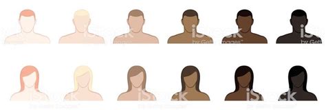 Complexion Different Skin Tones And Hair Colors Of Men And Women
