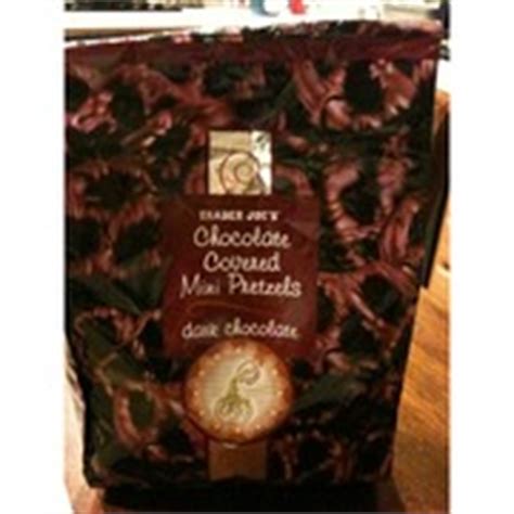 Chocolate covered pretzel argires 1 serving 190 calories 27 g 9 g 3 g. Trader Joe's Dark Chocolate Covered Mini Pretzels ...