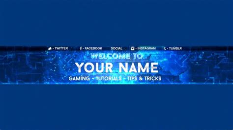 Blue Youtube Banner Template